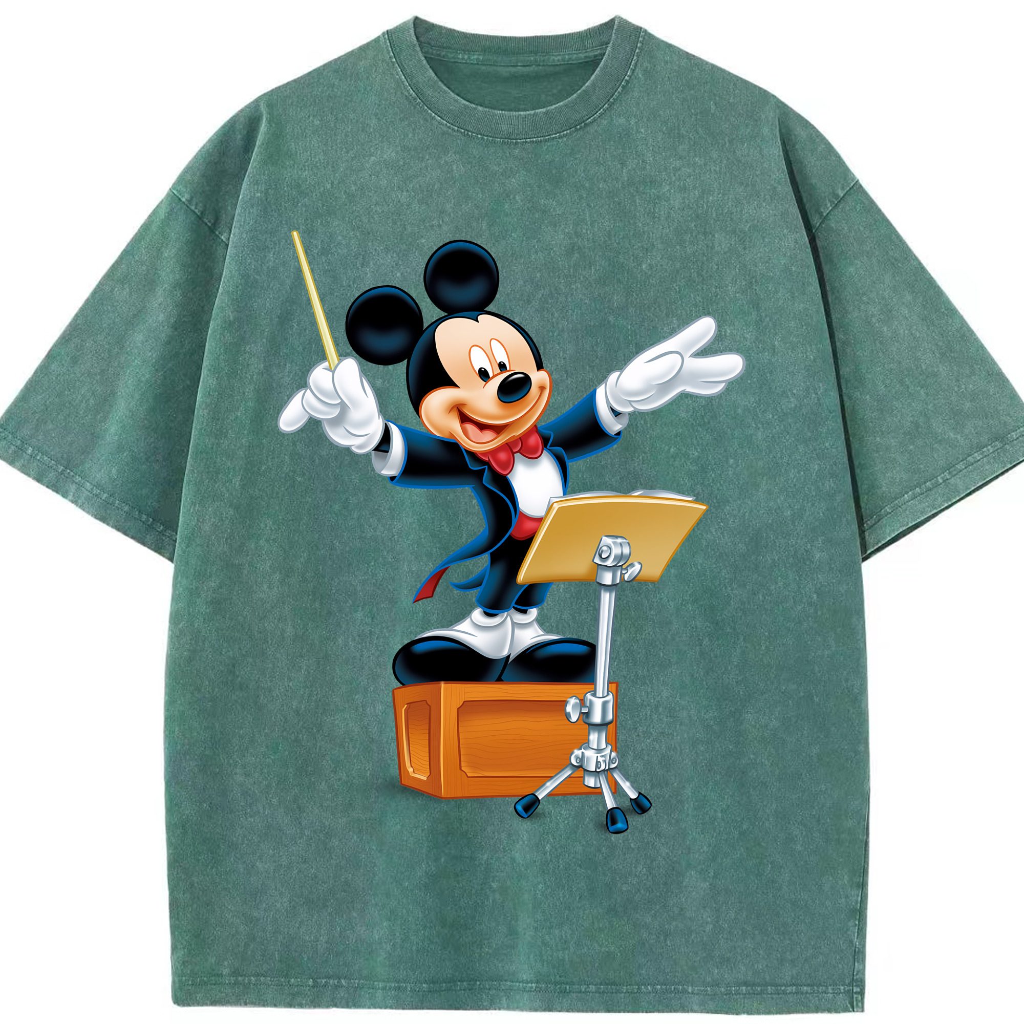 （画像用） ミッキーマウス Mickey Mouse 綿100% ヴィンテージ風 半袖Tシャツ（フロントプリント）